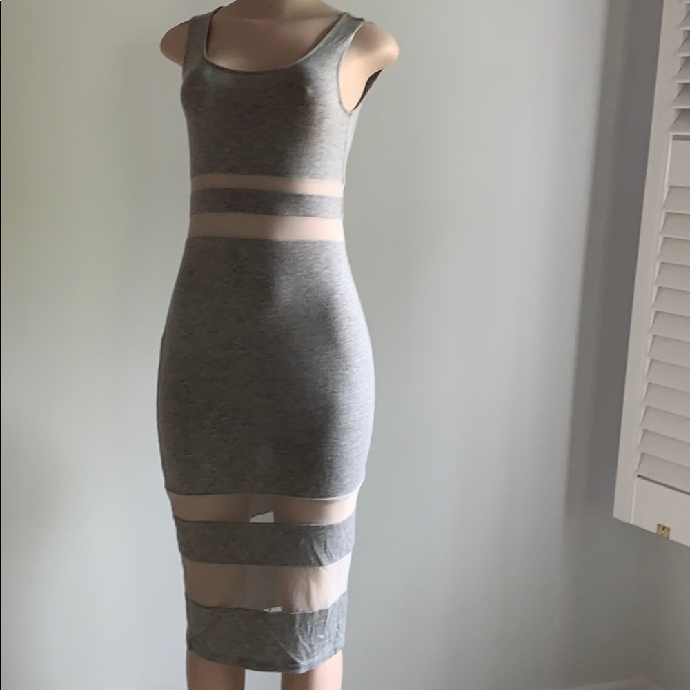 BCBG Grey Summer Dress